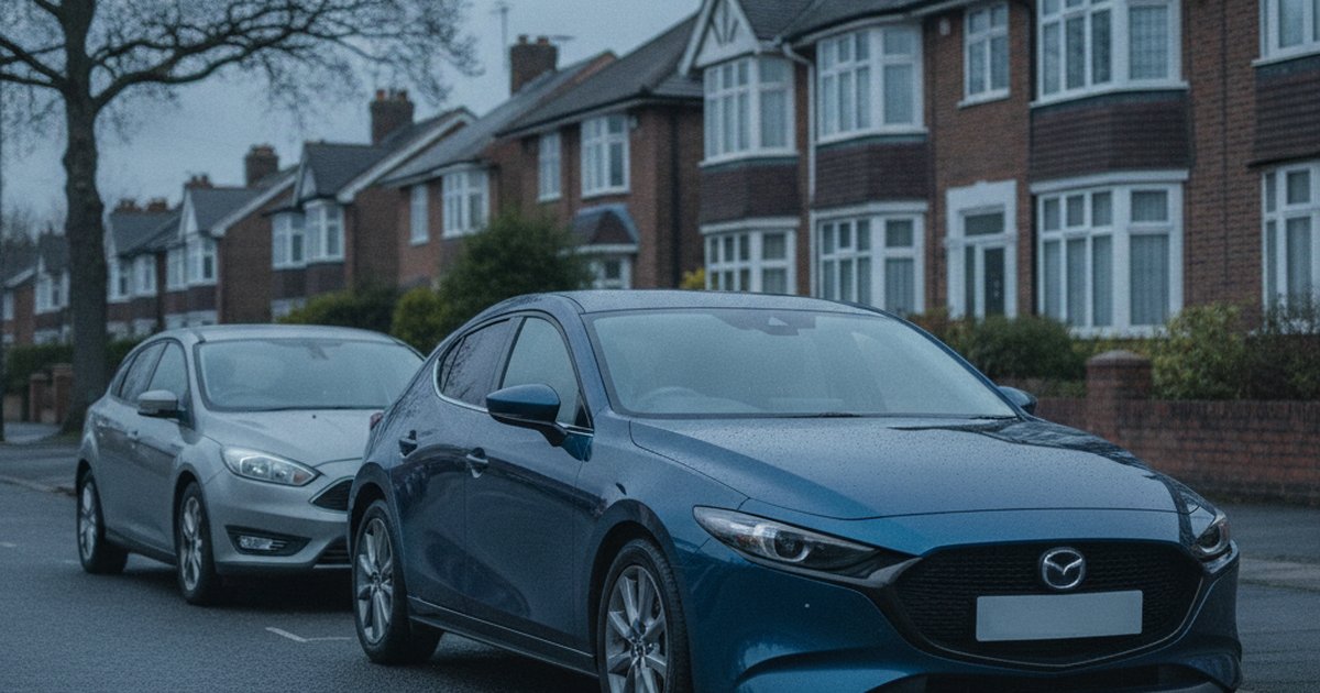 Mazda 3 and Ford Focus parked side by side, PlateInsight MOT reliability comparison