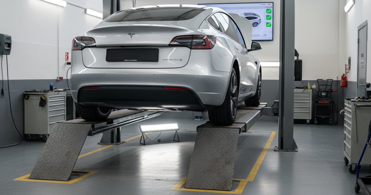 Corroded brake pipe and rusty subframe on a UK car during MOT inspection