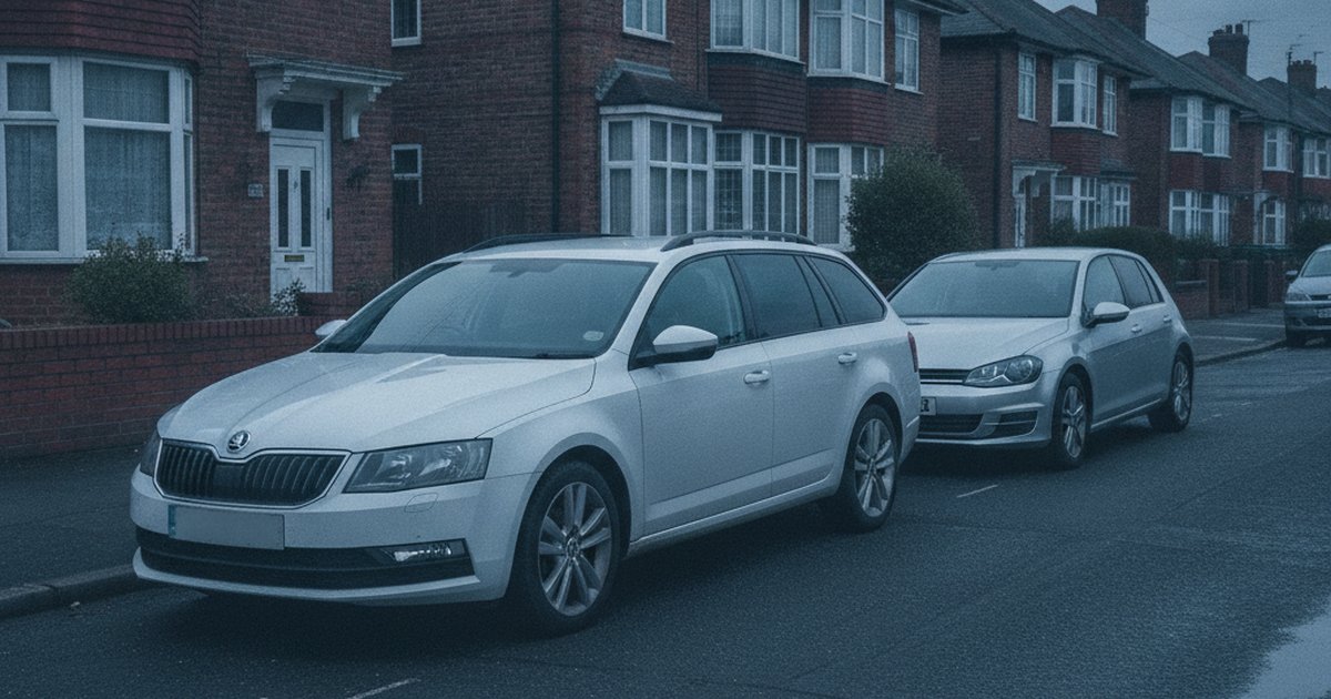 Skoda Octavia and VW Golf parked side by side, PlateInsight MOT reliability comparison