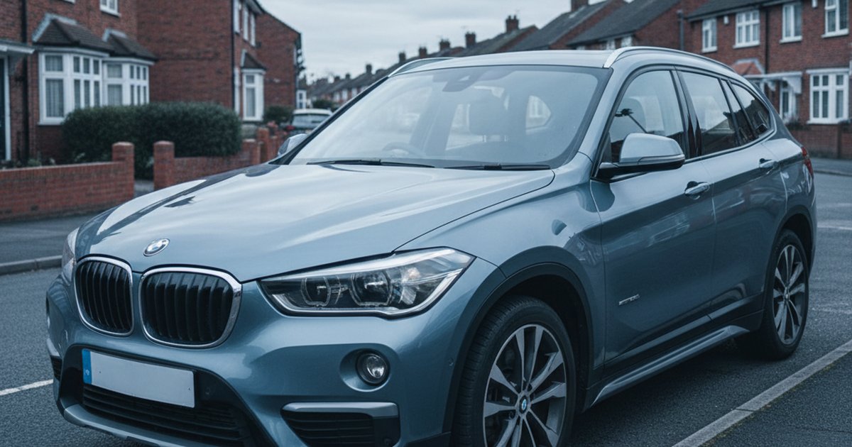 BMW X1 parked on a UK suburban street — PlateInsight reliability analysis