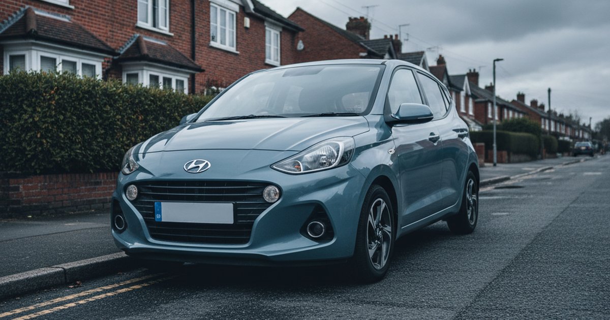 HYUNDAI I10 parked on a UK suburban street — PlateInsight reliability analysis