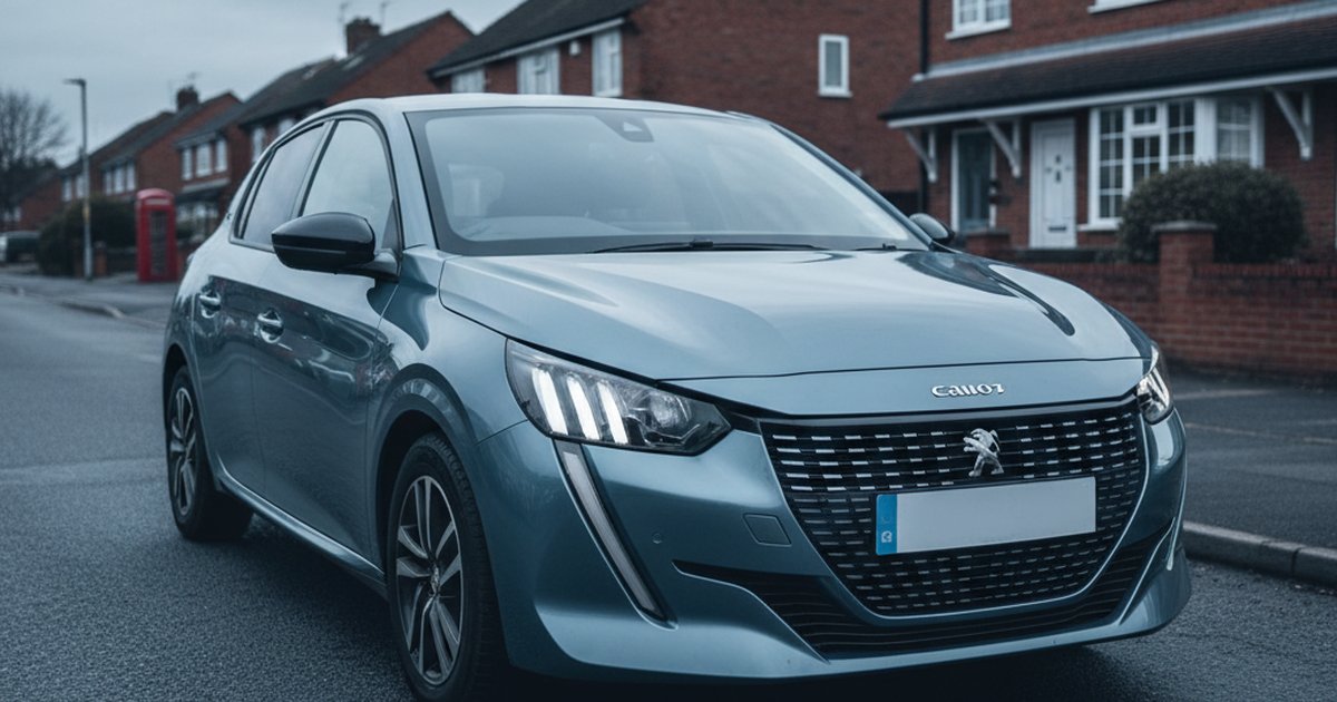 PEUGEOT 208 parked on a UK suburban street — PlateInsight reliability analysis