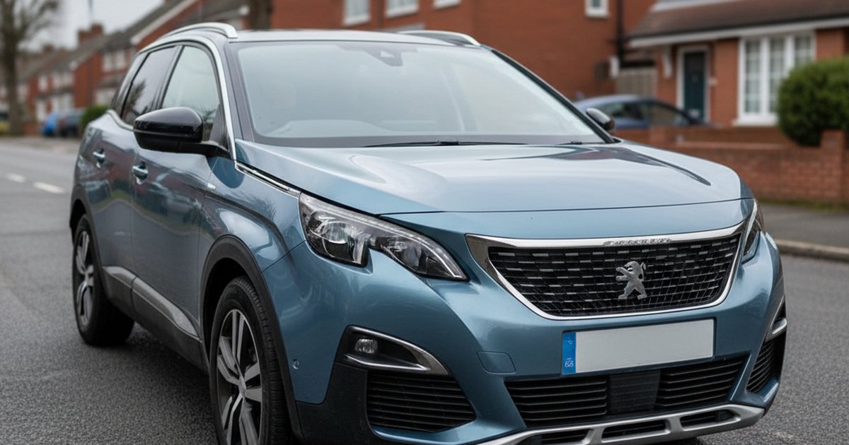 PEUGEOT 3008 parked on a UK suburban street — PlateInsight reliability analysis