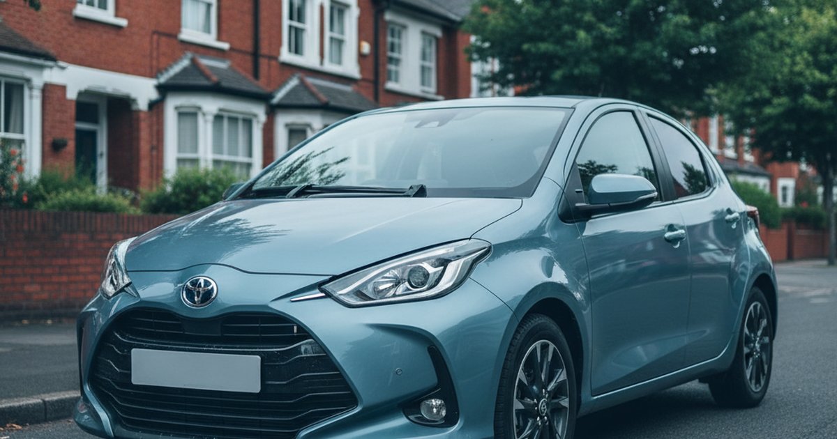 TOYOTA Yaris parked on a UK suburban street — PlateInsight reliability analysis