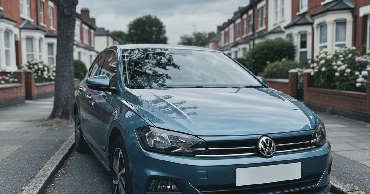 VW Polo parked on a UK suburban street — PlateInsight reliability analysis